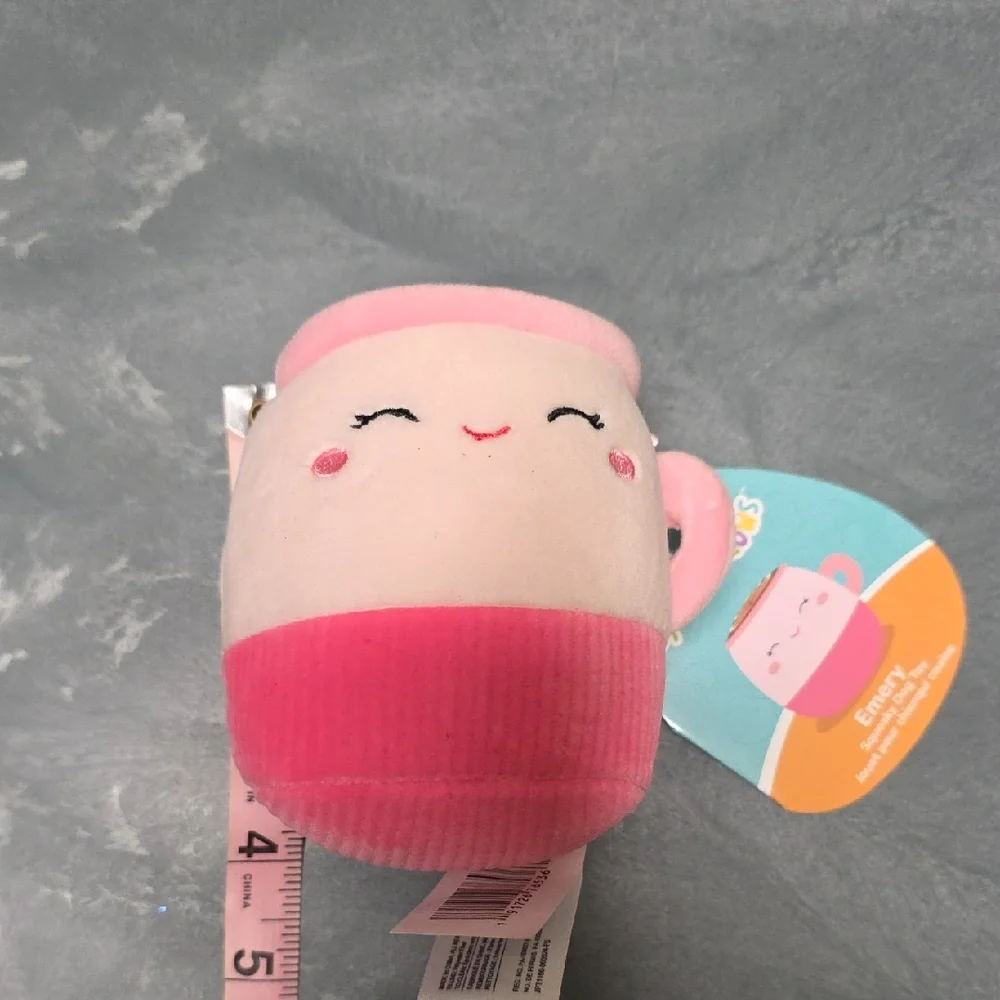 Squishmallows Pink and Tan Mug Plush